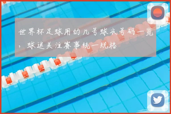 世界杯足球用的几号球衣号码一览，球迷关注赛事统一规格
