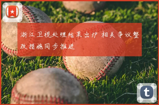 浙江卫视处理结果出炉 相关争议整改措施同步推进