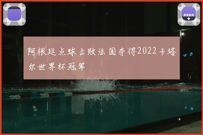 阿根廷点球击败法国夺得2022卡塔尔世界杯冠军